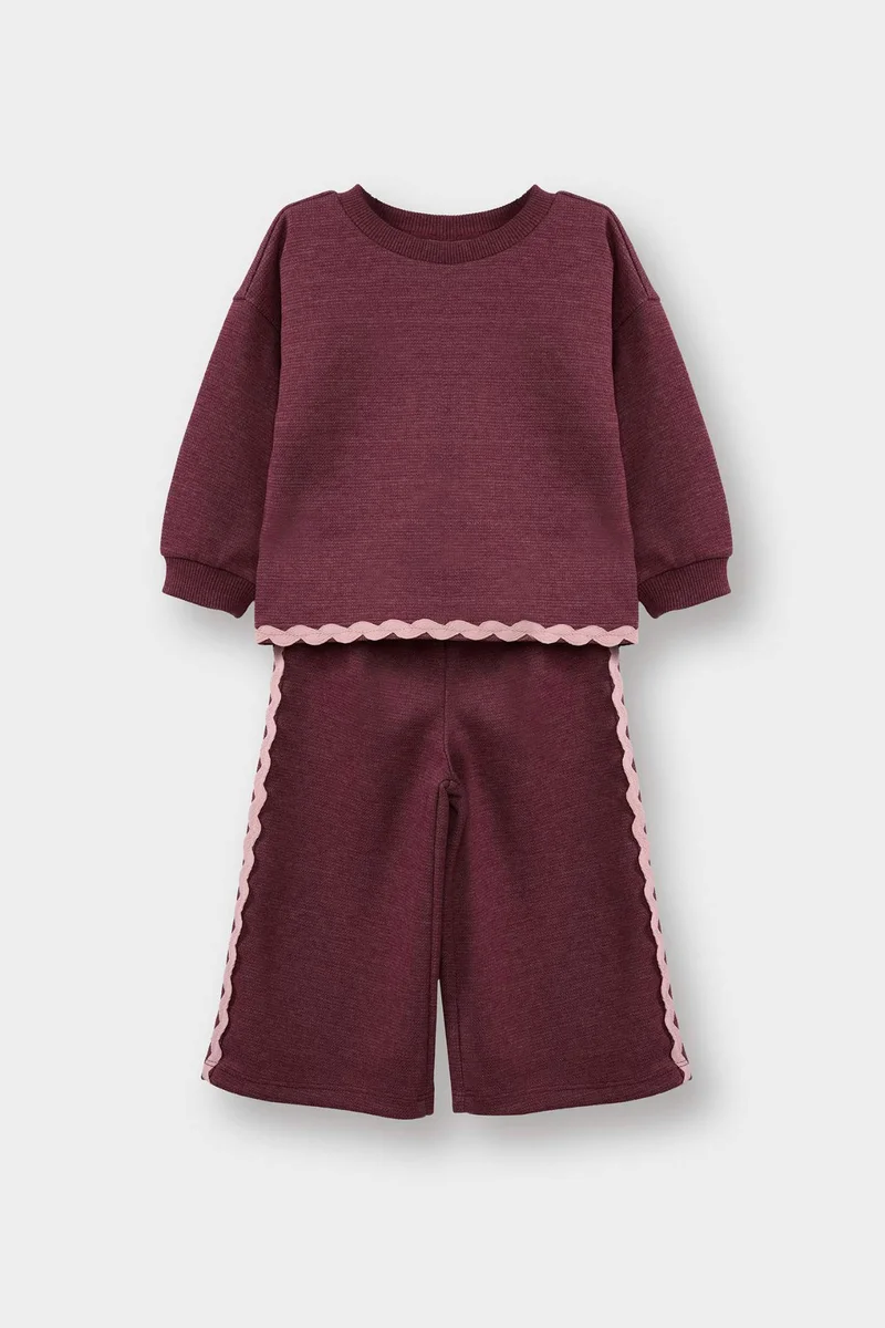 ديفاكتو Baby Girl Sweatshirt Fabric 2 Piece Set