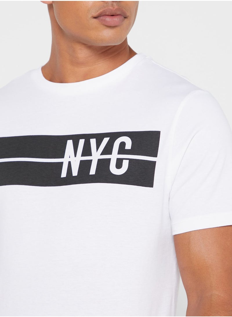 Seventy Five - NYC Chest Print  T-Shirt - Image 1