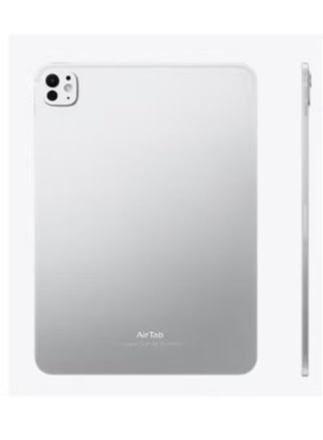 AirTab 10.1-Inch Android 13 Pro Tablet with Arabic Keyboard | 16GB RAM + 1TB ROM | Full HD Touchscreen | Dual SIM 4G LTE + Wi-Fi | Silver Tablet PC with Wireless Mouse, Keyboard, Stylus Pen & Accessories | Ideal for Office, Study, Gaming & Travel - Image 4