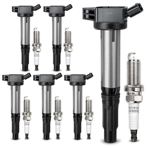 X4XZ UF487 Ignition Coil 6619 Double Iridium Spark Plug For TOYOTA Camry Avalon Highlander RAV4 Sienna VenzaLexus IS350 ES300h NX300h ES350 RX350 RX450hScion tC ReplacesC1601 9091902255 90919A2002 - Image 1