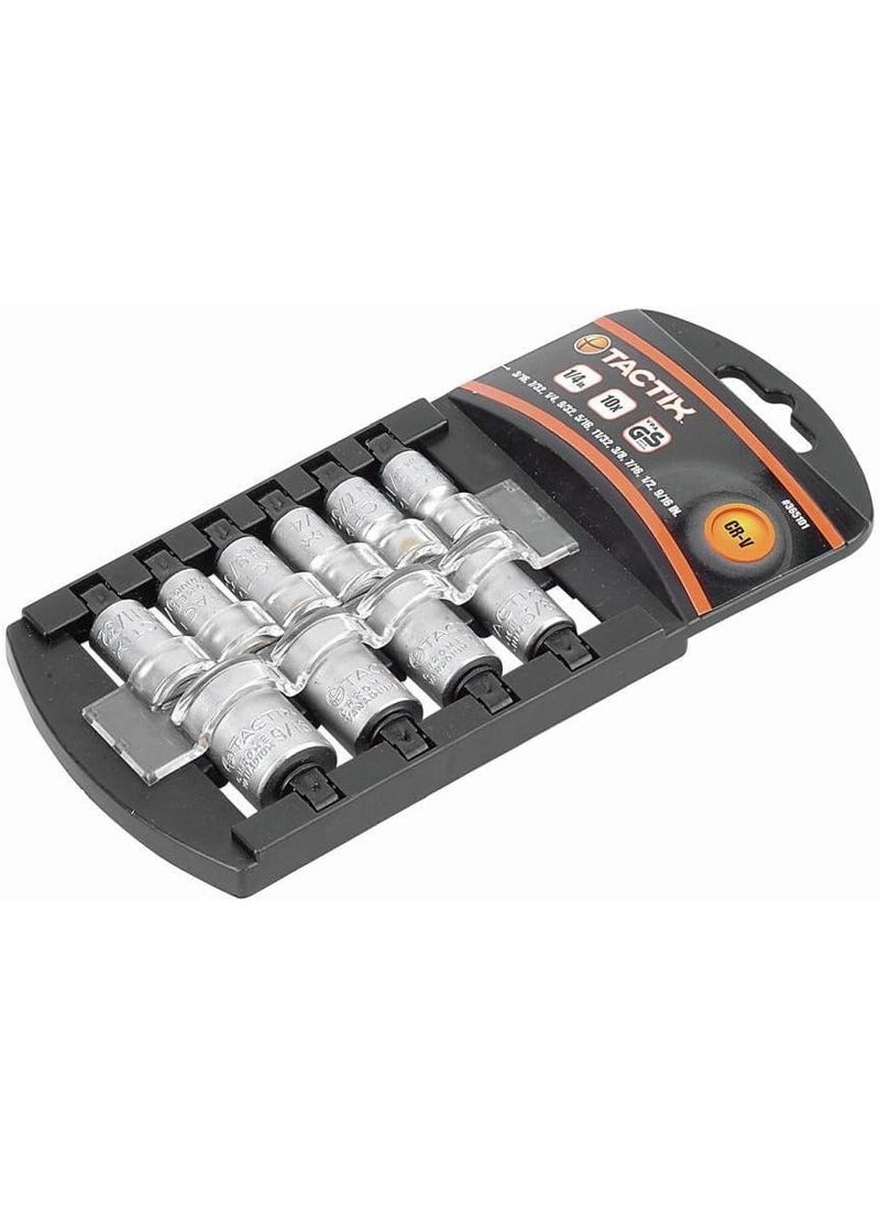 Tactix Tactix 365101 Socket Set with 14Inch Drive BlackOrange 10Piece 