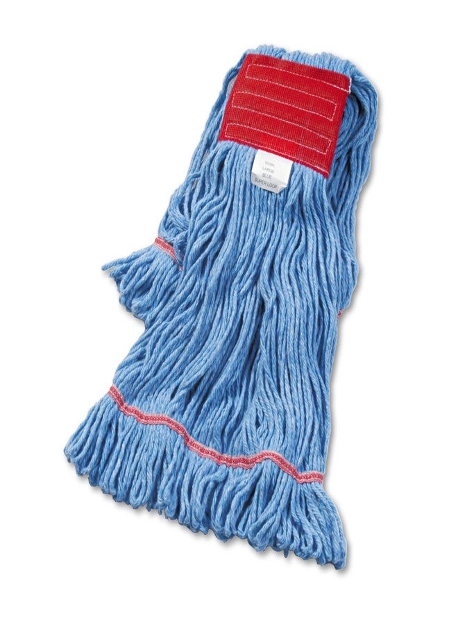 Boardwalk 503BLEA Su/ Loop Wet Mop Head, Cotton/Synthetic, Large Size, Blue - Image 1