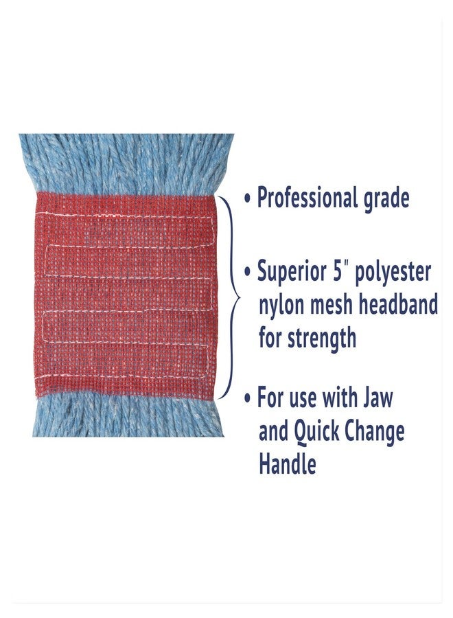 Boardwalk 503BLEA Su/ Loop Wet Mop Head, Cotton/Synthetic, Large Size, Blue - Image 5