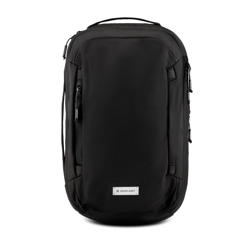 HEIMPLANET Original Transit Line DAYPACK 24L backpack with laptop compartment and clamshell opening made from waterproof DYECOSHELL material Supports 1 for The Planet Black - Image 2