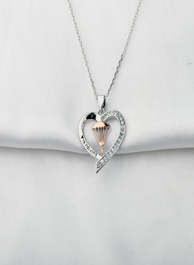 BNQL Skydiving Necklace Skydiver Gift Funny Skydiving Gift Skydiver Adventure Gift Parachute Necklace Skydiving Jewelry Necklace - Image 3