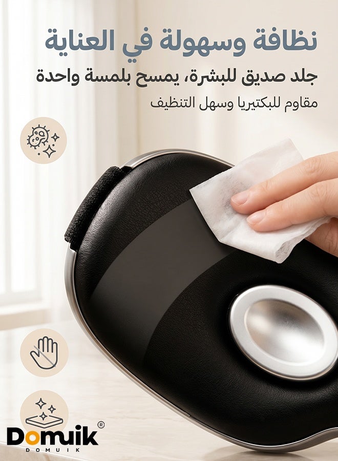 DOMUIK Eye Massager with Heat and Cooling for Migraines, Dry Eyes, Dark Circles, Rechargeable Bluetooth Music Cold Heated Eye Massager Improve Sleeping - Gifts for Women and Men - Image 4