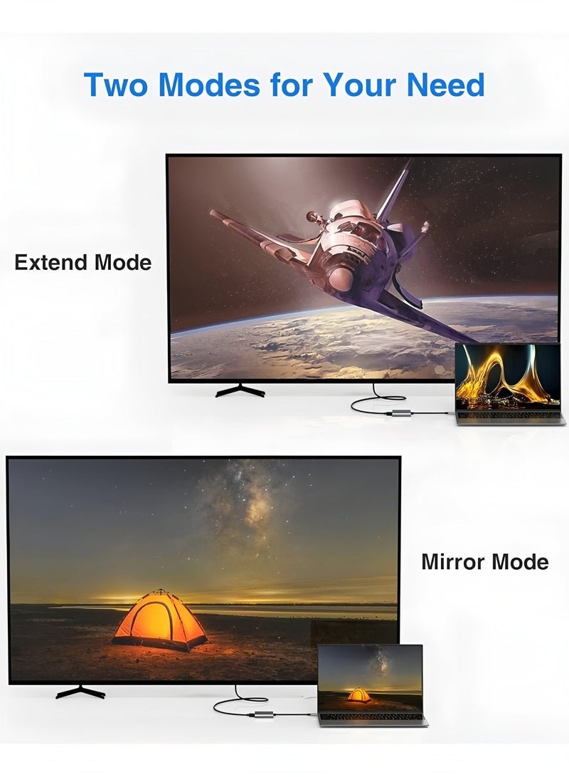 أبلينم محول USB-C إلى HDMI (4K) USB 3.0 وType-C أنثى لأجهزة MacBook وChromebook - Image 3