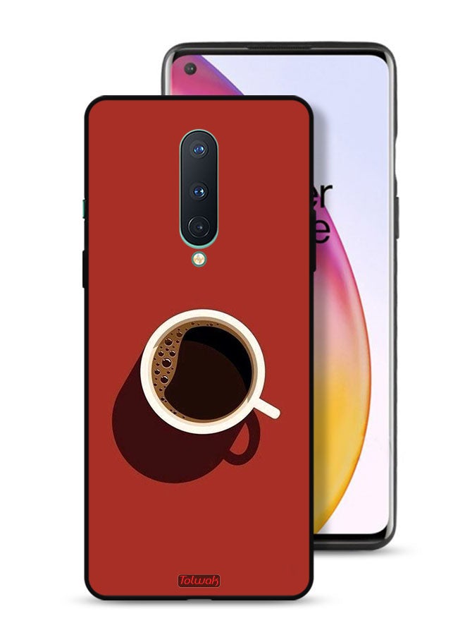 Tolwak OnePlus 8 4G Protective Case Cover Coffee Cup Art - Image 1