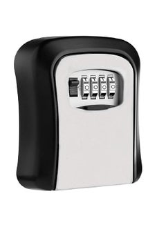 GNOLY Key Storage Box with Number Lock Metal Outdoor Wall Mounted Key Safe Box with Code Combination Password Security Locker for House Car Garage