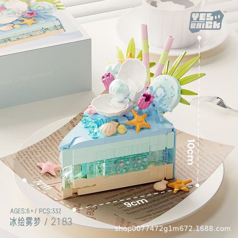 Bricks Also Birthday Cake Handmade Dessert Ornaments Compatible With Lego Cake Blocks Assembled Toys Children'S Children'S Day Gift - Image 4