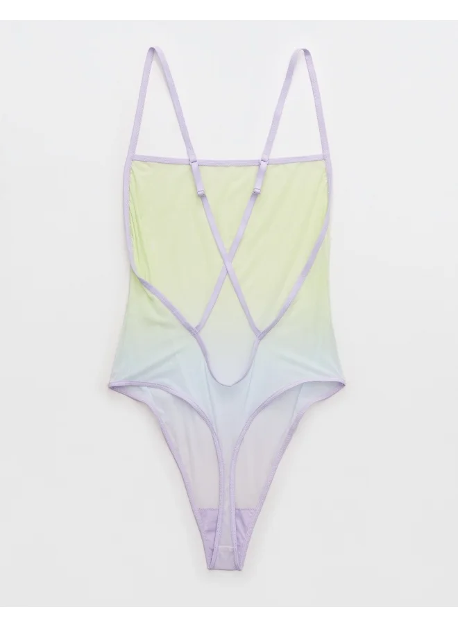 Aerie Mesh High Leg Bodysuit