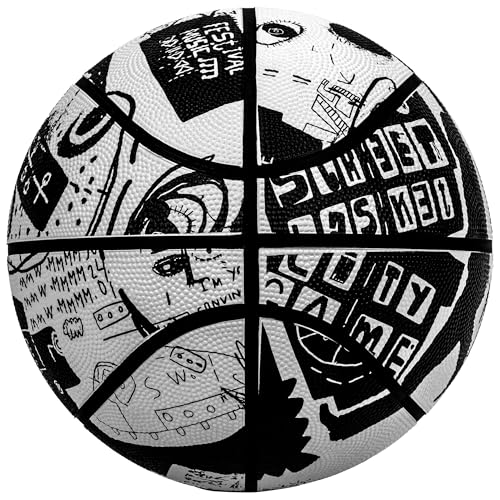AND1 Street Art 275 Basketball Youth Sized Rubber Streetball for Indoor and Outdoor Use Deep Channel Construction and Durability Ideal for Boys and Girls Ages 911 Includes 10 Pump - Image 3