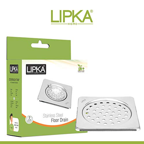 LIPKA Eon Square with Palin Floor Drain |Premium Stainless Steel |5 x 5 Inches| - Image 3
