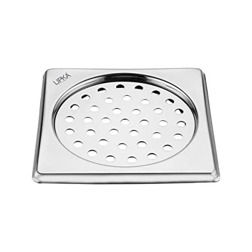 LIPKA Eon Square with Palin Floor Drain |Premium Stainless Steel |5 x 5 Inches| - Image 1
