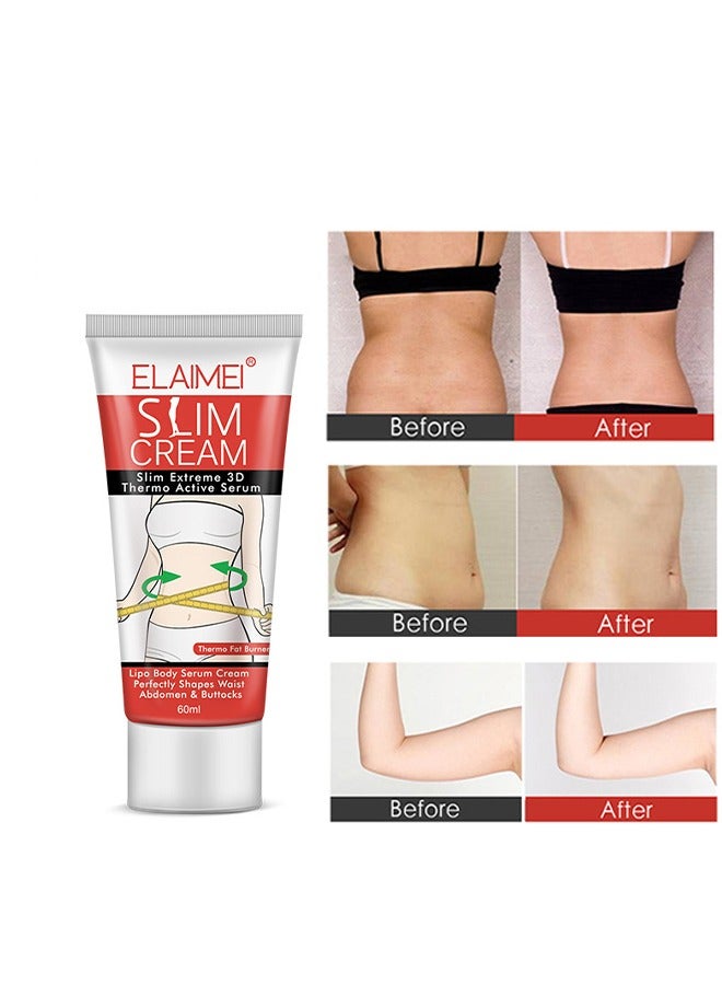 Elaimei Slim Cream—Slim Extreme 3D Thermo Active Serum， For Women, Fat Burner Sweat Cream-Slimming Cream For Belly, Waist And Thighs, Abdomen, Buttocks, Firming Cream- Goodbye Cellulite For Women Weight Loss Fast - Image 5