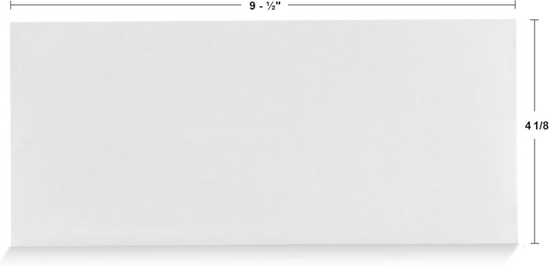 Aimoh #10 Security Self Seal Envelopes – 100 Qty |No Window, EnveGuard, 4⅛ x 9½", White, 24 LB, 100 Count (34100) - Image 2