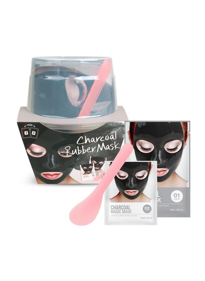 ليندساي هوم أستيتيكس - Lindsay Luxury Magic Modeling Cup Pack قناع الوجه من الجل العضوي للعناية بالبشرة وترطيب وتنظيف المسام العميقة، قناع النمذجة، قناع الوجه، قناع العناية بالبشرة الكورية (الفحم 5.18 أونصة سائلة) - Image 1