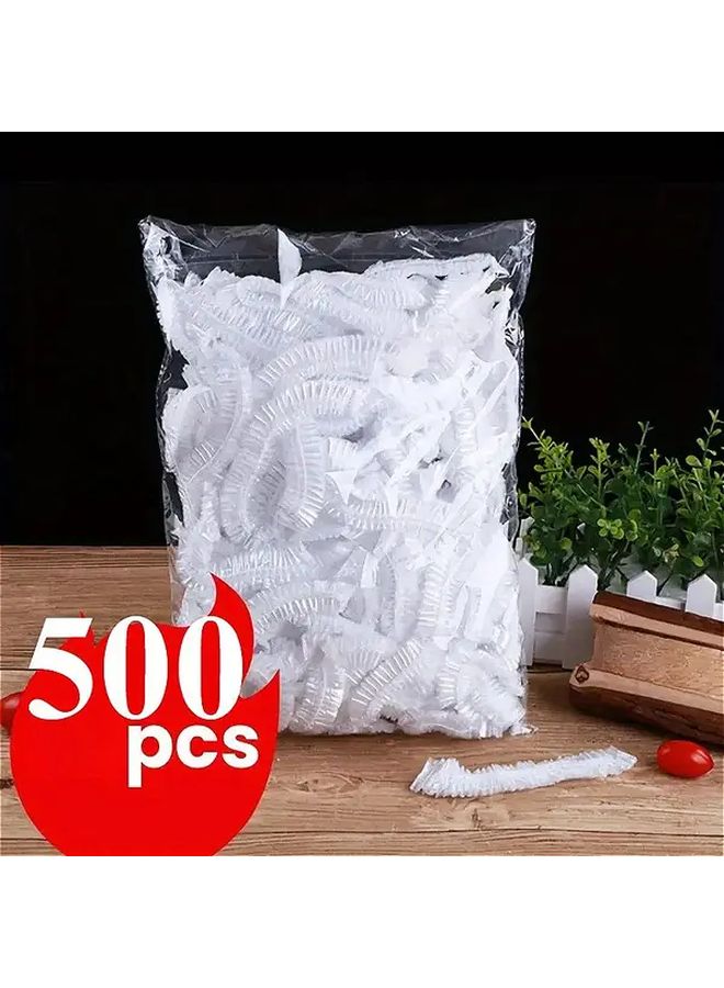 500 غطاء طعام مرن قابل لإعادة الاستخدام أغطية بلاستيكية شفافة قابلة للتمدد لأطباق وأوعية الطهي مناسبة للاستخدام في المطبخ والطعام - Image 5