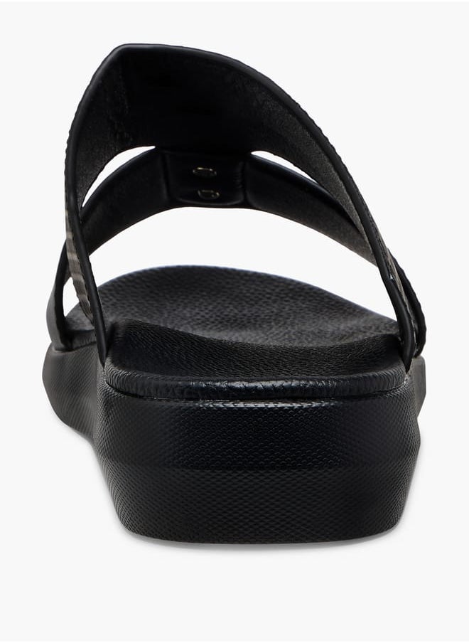 LBL by Shoexpress Men Textured Slip-On Sandals with Metallic Detail  - Image 4