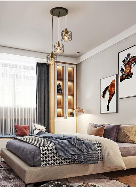 JORY 3 modrn black , GOLD  Ceiling lamp from Nagafa shop
