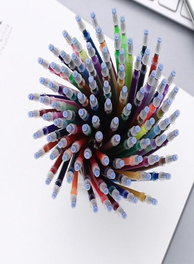 SHINEOFI 96Pcs Colorful Gel Pen Refills, Glitter and Metallic Ink Pen Refills, Universal Ballpoint Ink Replacements Cartridges for Kids Adults Coloring Books Drawing Scrapbooking - Image 5