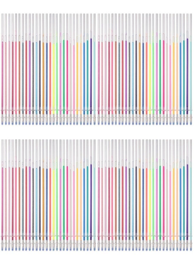 SHINEOFI 96Pcs Colorful Gel Pen Refills, Glitter and Metallic Ink Pen Refills, Universal Ballpoint Ink Replacements Cartridges for Kids Adults Coloring Books Drawing Scrapbooking - Image 1