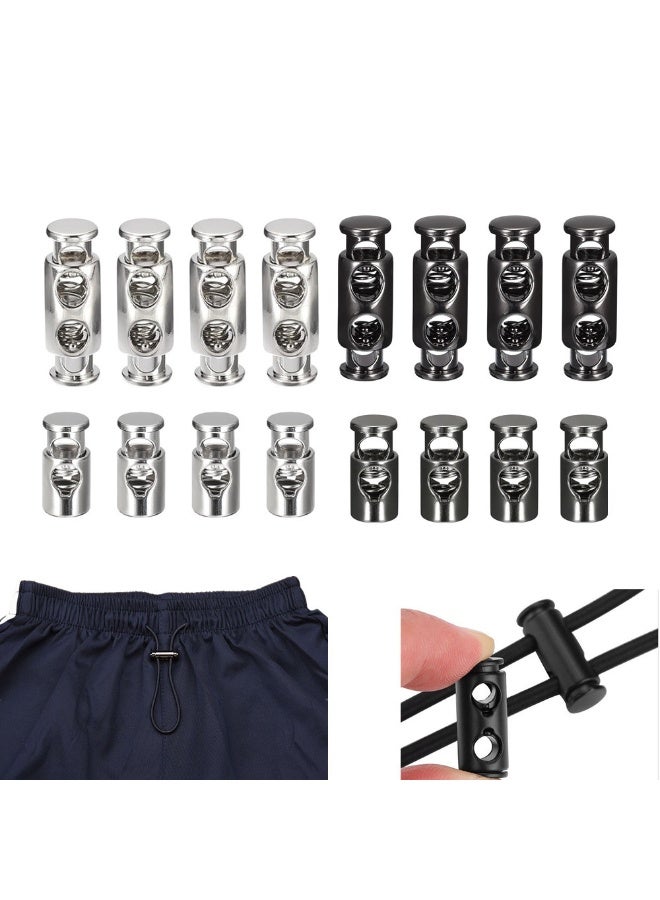 16pcs Metal Alloy Spring Fastener Cord Lock Toggle Stopper for for Drawstrings Bags Backpack Clothing Lanyards - Image 1