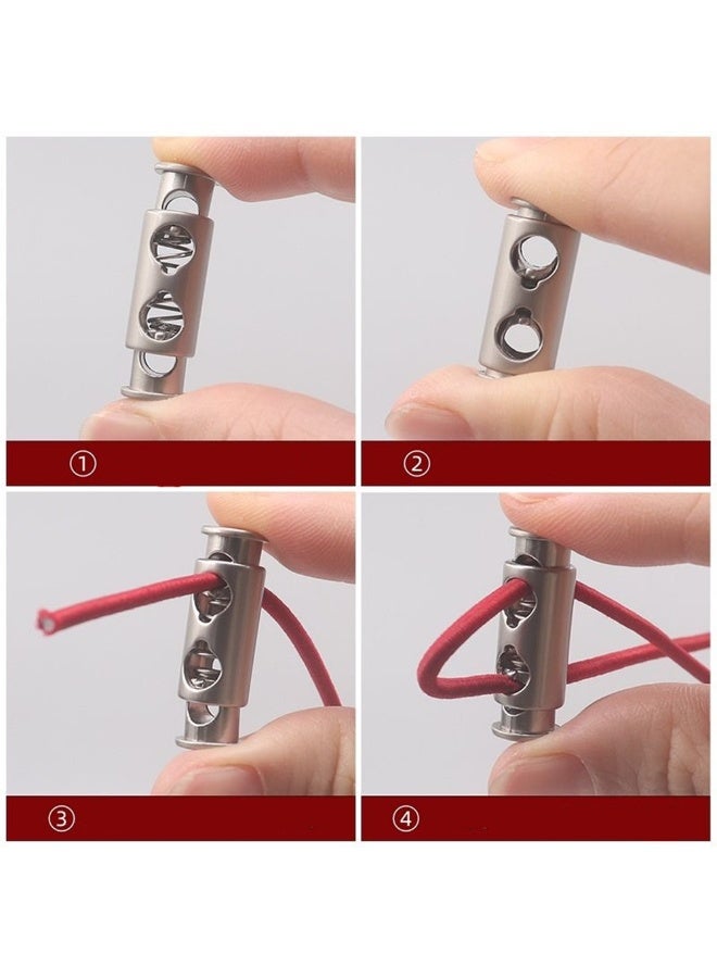 16pcs Metal Alloy Spring Fastener Cord Lock Toggle Stopper for for Drawstrings Bags Backpack Clothing Lanyards - Image 3