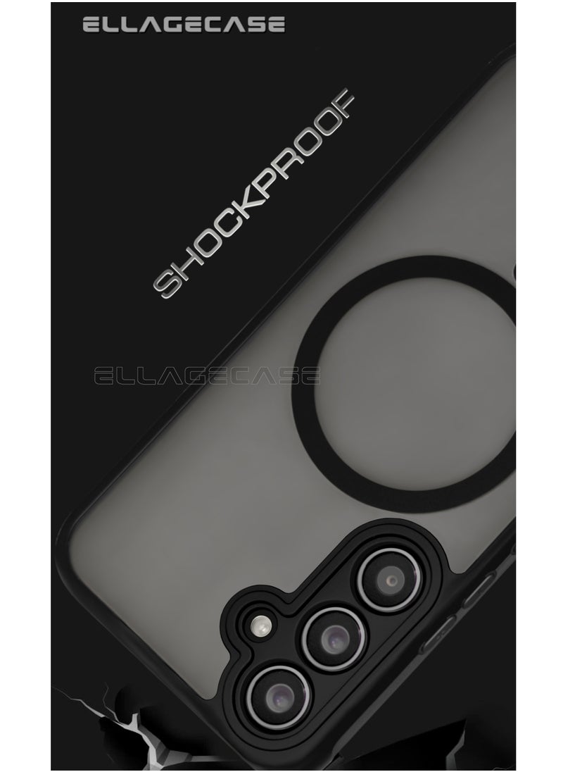Case for Samsung Galaxy S24 Plus, Ultra Thin Frameless Case With MagSafe Wireless Charging, Solid Camera Protection, Shockproof Magnetic Black Cover