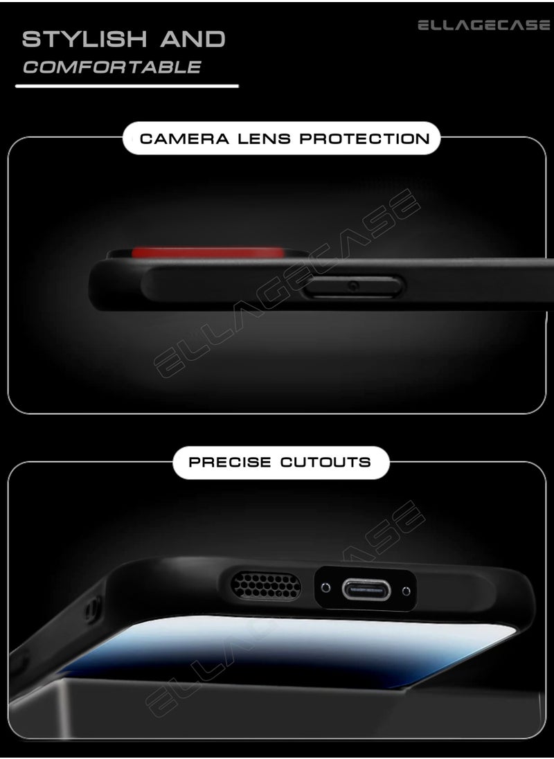 Case for Samsung Galaxy S24 Plus, Ultra Thin Frameless Case With MagSafe Wireless Charging, Solid Camera Protection, Shockproof Magnetic Black Cover