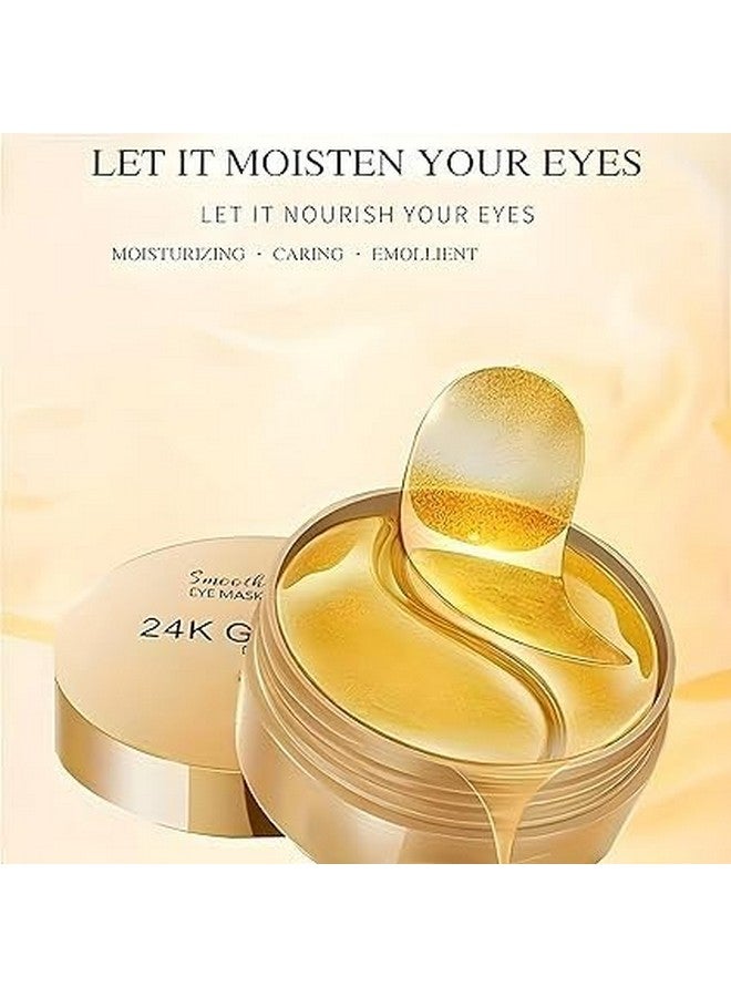 KLVS Under Eye Patches for Puffy Eyes| 24K Gold Dark Circle Remover for Women & Men| Reduce Wrinkles, Under Eye Bags, Moisturizing Improves Elasticity-pack of 60 - Image 2