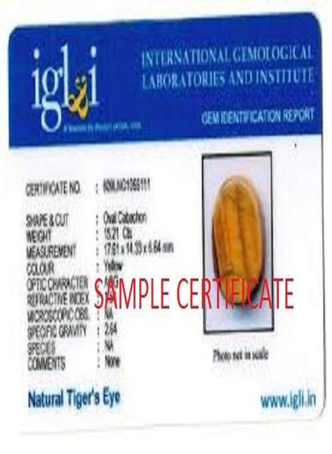 TheGalaxy 5.50 Ratti Tiger Eye Stone A+ Quality Premium & Genuine Gemstone Certified by The Reputed Laboratory - Image 4