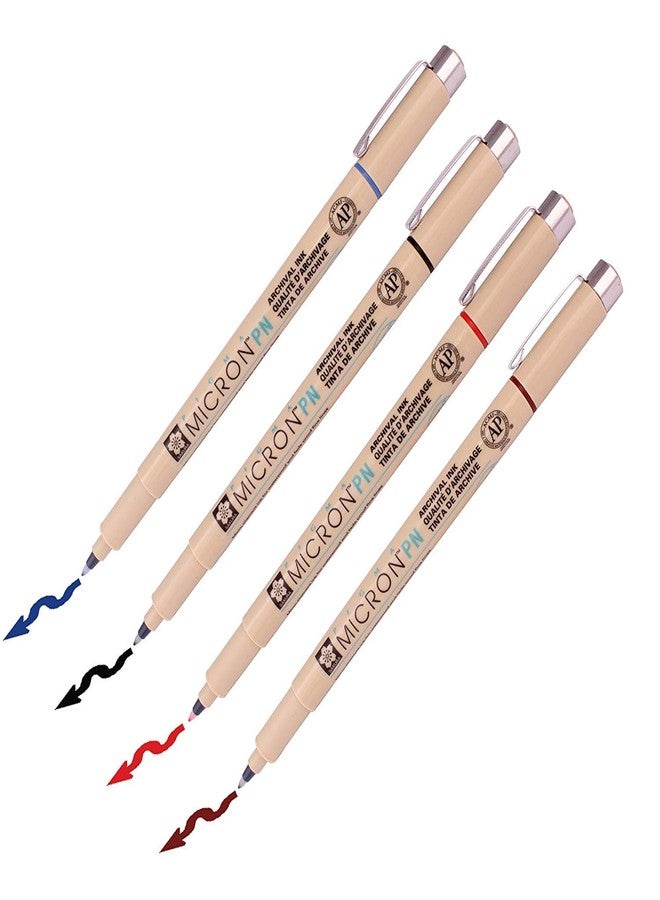 Sakura Pigma Micron Fine Line Pen High Light and Soft Head Pen Manga Drawing Basic Set from Japan (PN - Set of 4)