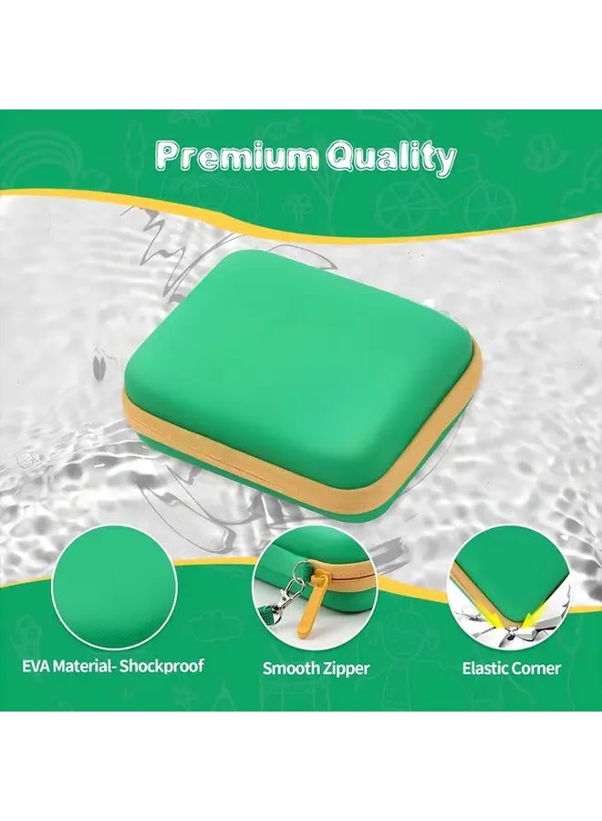 Champagne Golden Hard Shell Card Organizer Case 300 Card Capacity Flip Top Closure Durable PU Material - Image 3