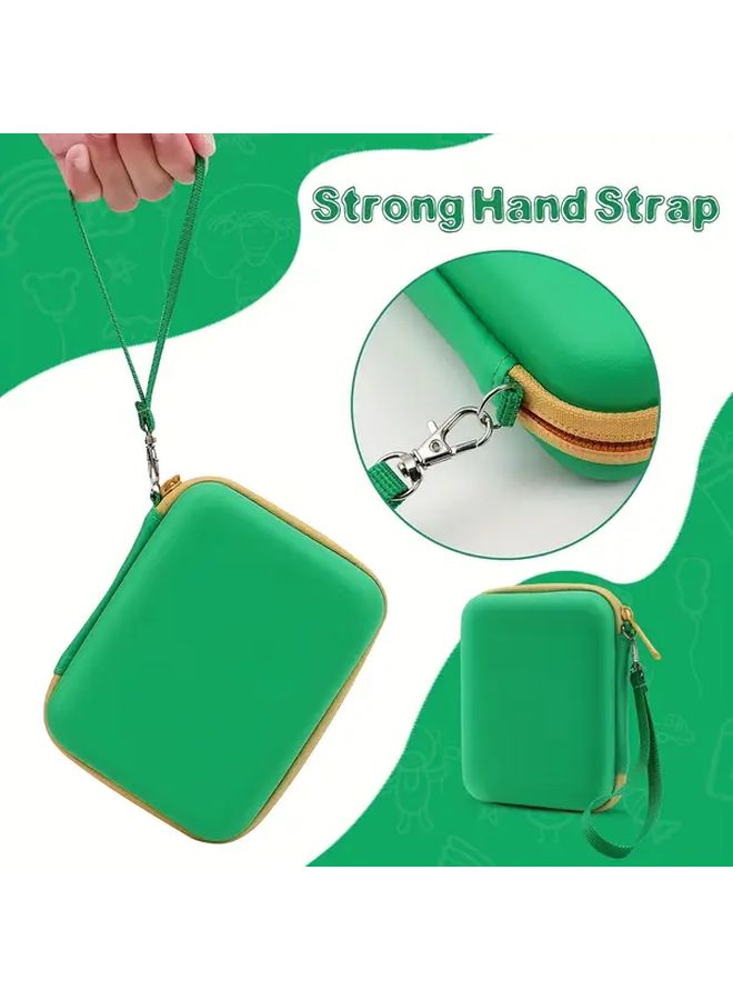 Champagne Golden Hard Shell Card Organizer Case 300 Card Capacity Flip Top Closure Durable PU Material - Image 5