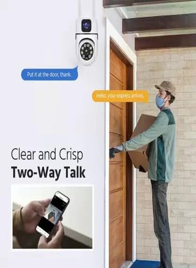 Ducncon Smart CCTV Dual Lens PTZ 1080p HD Baby Monitor & Security Camera, Two-Way Audio, Night Vision, Motion Detection, Mobile App, Indoor Camera for Home, Nursery, and Pet Monitoring (128 GB) - Image 3