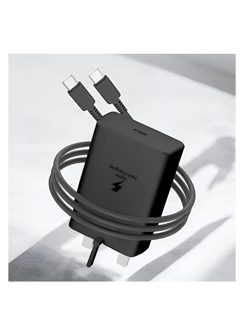 FARROBIZZ - 2024 New 45W Type C Super Fsat PD 3.0 Charger for Samsung S24 Ultra/S24/S23 Ultra/S23/S22 Ultra/S22/S21/S20/Z Fold 6 5 4/Z Flip 6 5 4/Galaxy Tab S9 S8 S7 A9 Adapter 5A USB C to C Cable - Image 1