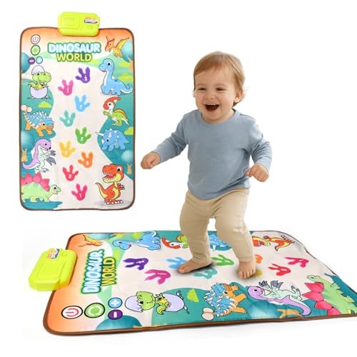 VikriDA Musical Floor Mat Piano for Babies & Toddlers | Dino-Themed Interactive Play Mat with Animal Sounds & Learning Activities - Image 1