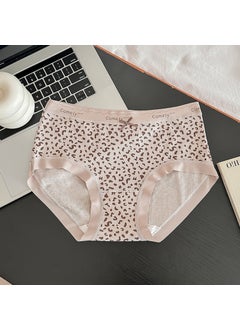 Comfy Cotton Autumn-Winter Brushed Thermal Underwear for Women Leopard print coffee