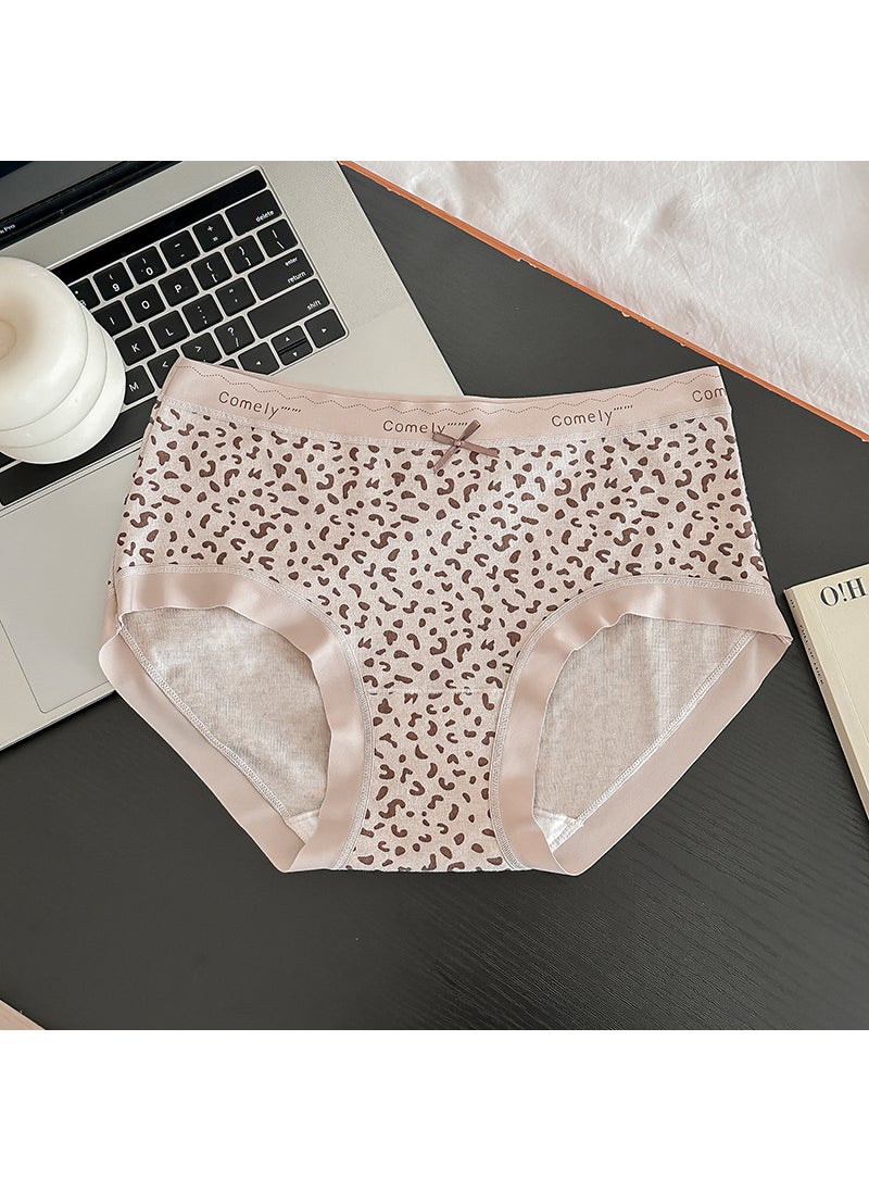 Generic - Comfy Cotton Autumn-Winter Brushed Thermal Underwear for Women Leopard print coffee - Image 1