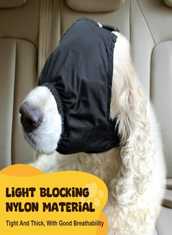 Swirge Calming Cap Eye Mask for Dogs - Anxiety Cover, Nylon Muzzle for Grooming, Pet Head Cover for Nail Cutting (L) - Image 3