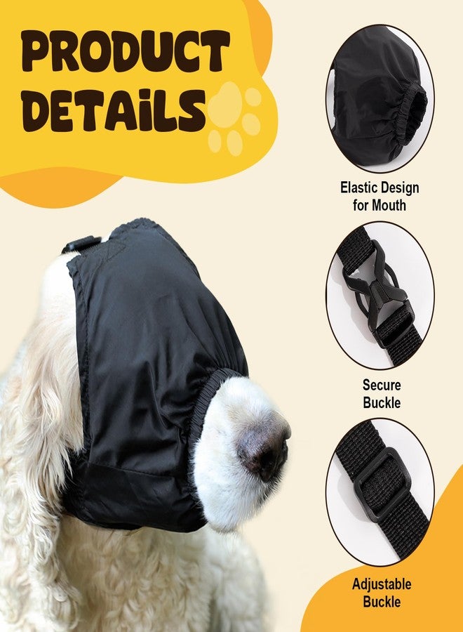 Swirge Calming Cap Eye Mask for Dogs - Anxiety Cover, Nylon Muzzle for Grooming, Pet Head Cover for Nail Cutting (L) - Image 2