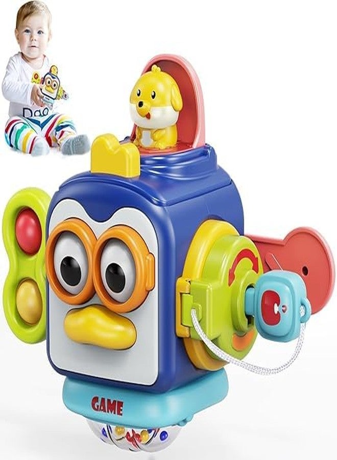Rainseal 6-in-1 Sensory Montessori Penguin Activity Busy Board Cube for Toddlers-Early Learning & Fine Motor Skills Development,Educational Travel Toy,Perfect for Preschool,Birthday Gifts,Multicolor - Image 1