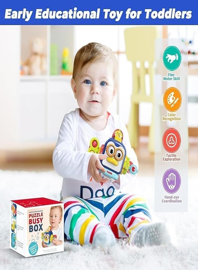 Rainseal 6-in-1 Sensory Montessori Penguin Activity Busy Board Cube for Toddlers-Early Learning & Fine Motor Skills Development,Educational Travel Toy,Perfect for Preschool,Birthday Gifts,Multicolor - Image 4