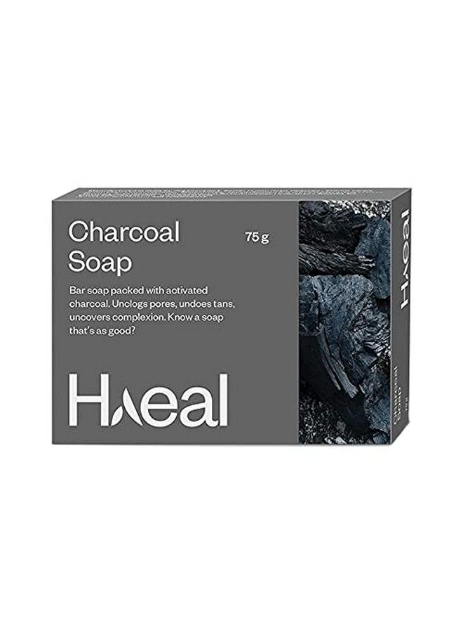 Supercool Charcoal Soap With Activated Carbon For Deep Cleansing (Pack Of 5 Bar Soaps) 5 X 75G
