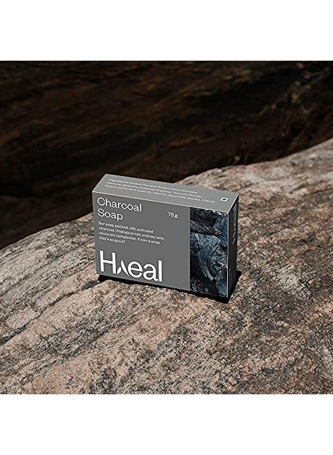 Supercool Charcoal Soap With Activated Carbon For Deep Cleansing (Pack Of 5 Bar Soaps) 5 X 75G