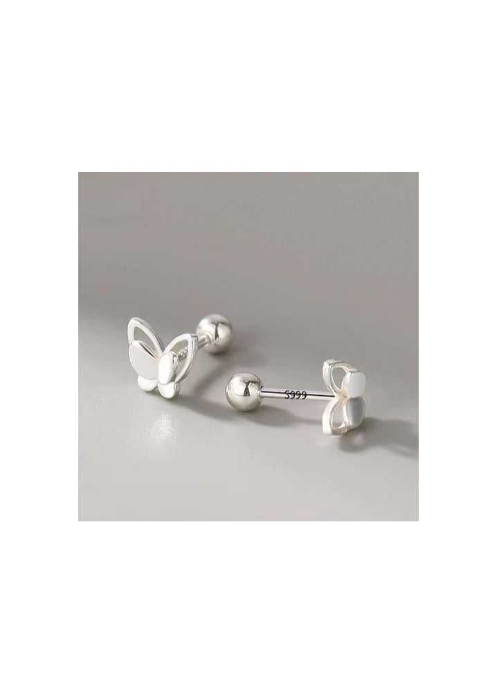 xozgdovg - Butterfly earrings Female small fresh temperament ear bone nails smooth turnbuckle ear accessories - Image 1