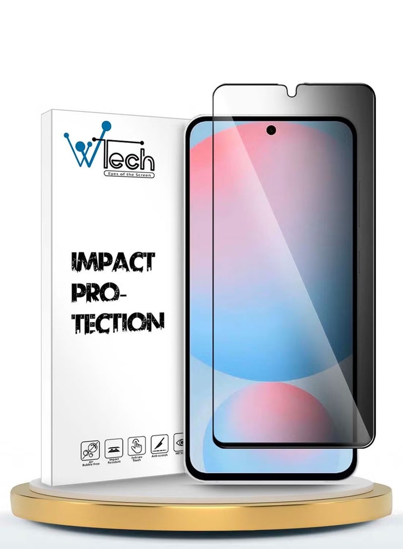 دبليو تيك سامسونج جالاكسي A56 5G 2024 Premium E2E Series خصوصية الغراء الكامل غطاء كامل واقي شاشة من الزجاج المقسى - شفاف / أسود