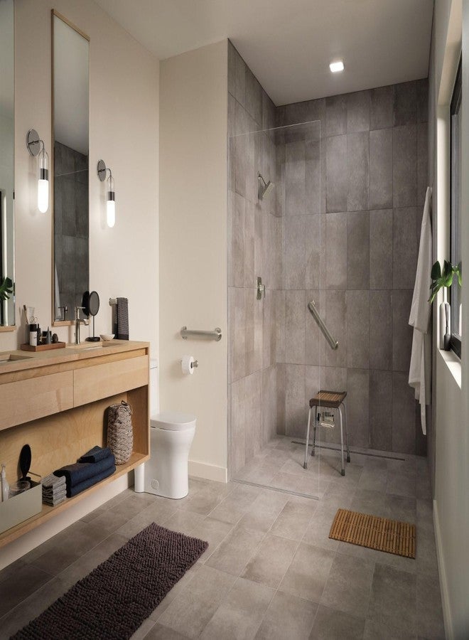 Moen Genta Brushed Nickel 18" Bathroom Grab Bar, MBHG3818BN - Image 3