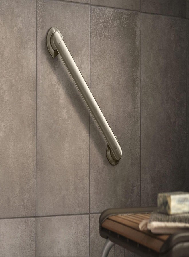 Moen Genta Brushed Nickel 18" Bathroom Grab Bar, MBHG3818BN - Image 2